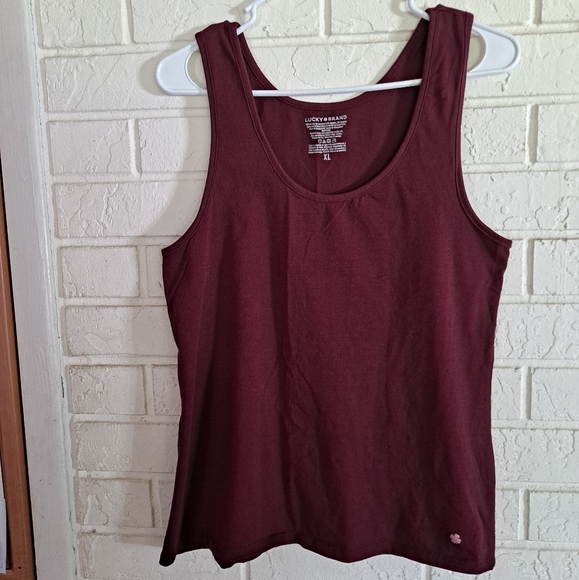 Lucky Brand red tank top, XL - Picture 2 of 4